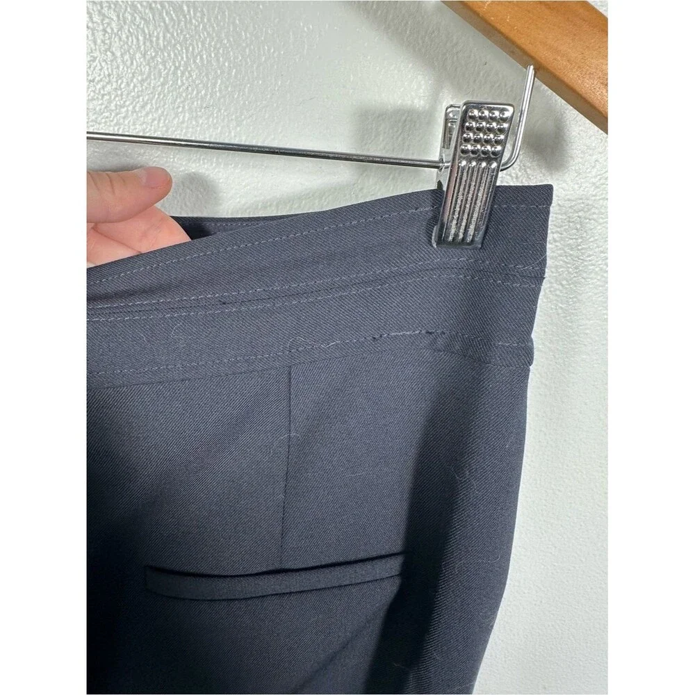 Veronica Beard Renzo Navy Blue Trouser Pants Creast Button Trouser Pants Size 10